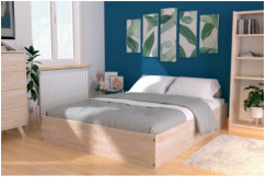 Bettkasten 2 Sitzer aus Massivholz robust -160x200