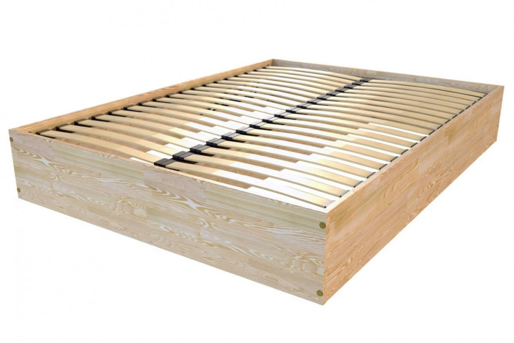 Cama arcón de 2 plazas de madera maciza - 160x200