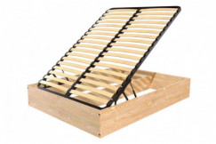 Cama arcón de 2 plazas de madera maciza - 160x200