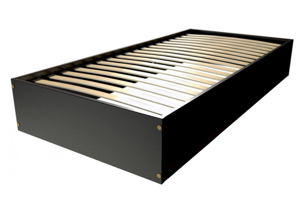 Lit coffre 90x190 - 1 place bois massif