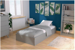 Lit coffre 90x190 - 1 place bois massif