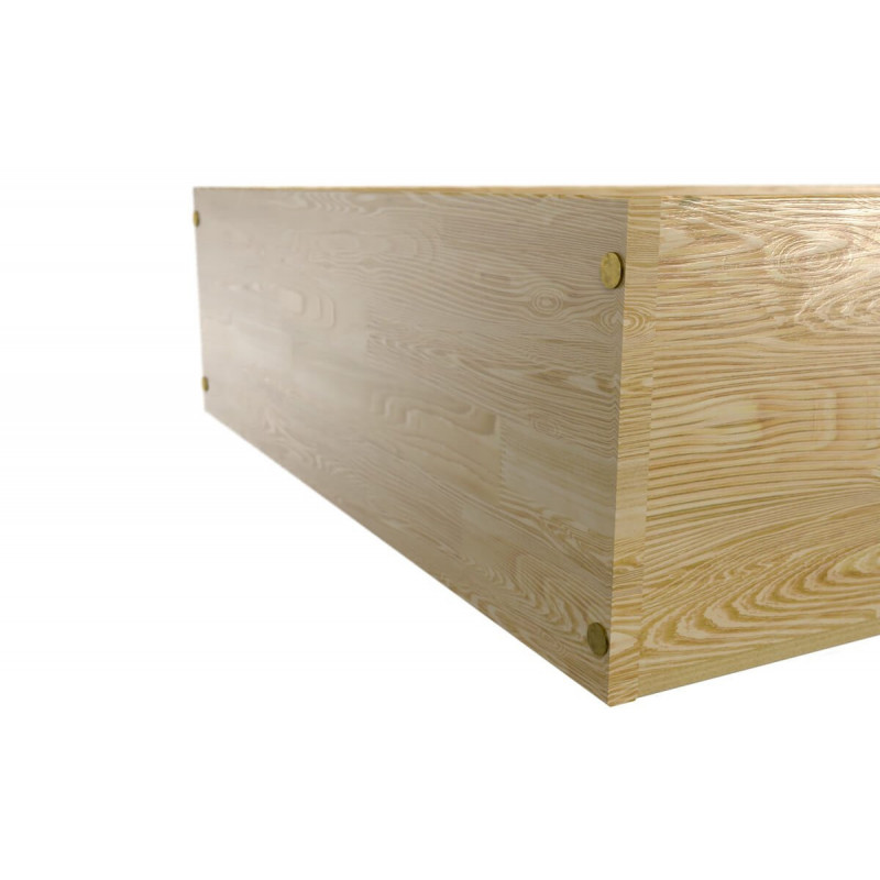 Lit coffre 1 place bois massif