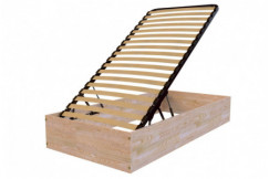 Letto singolo con contenitore 90x190 - 1 posto in legno massiccio