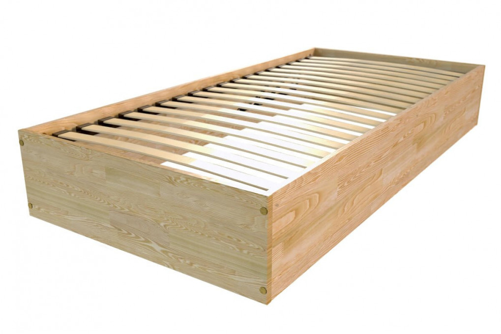 Cama arcón 90x200 - 1 plaza en madera maciza