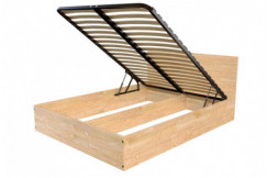 Cama arcón 2 plazas de madera con cabecero - 140x190