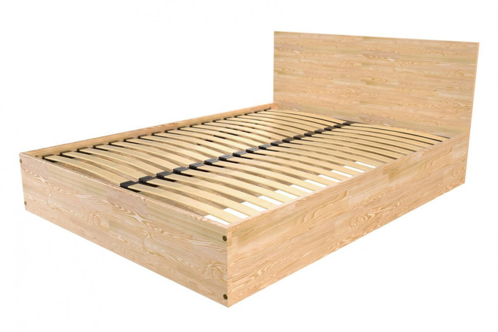 Cama arcón 2 plazas de madera con cabecero - 140x190