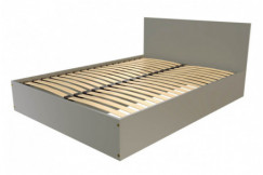 Lit coffre 140x190 avec tête de lit - 2 places en bois