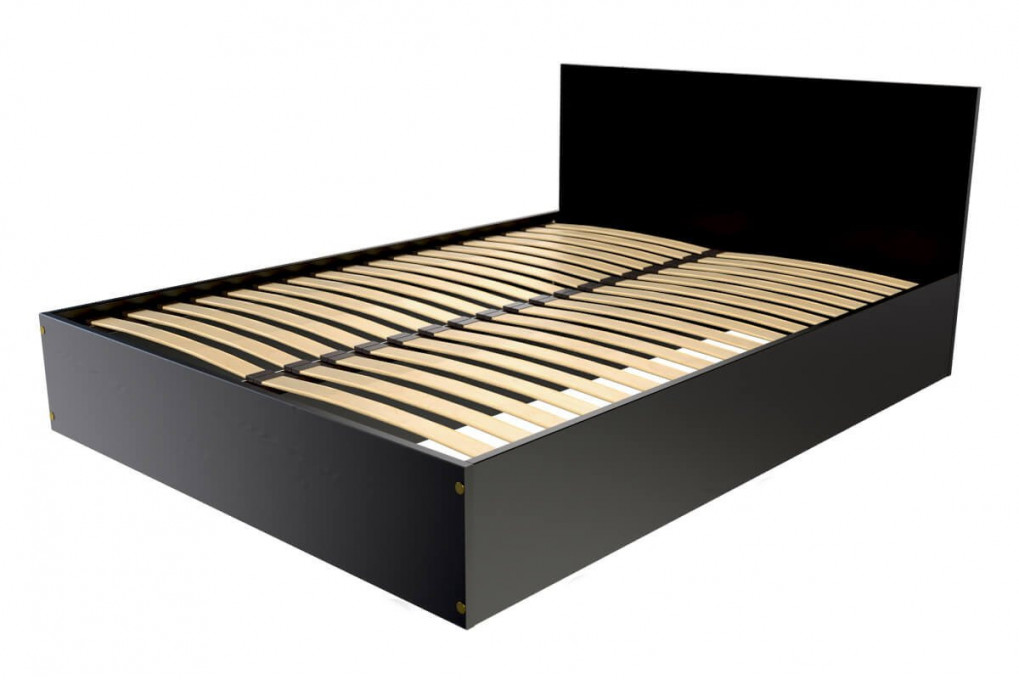 Solid wood double ottoman bed +headboard - 140x190