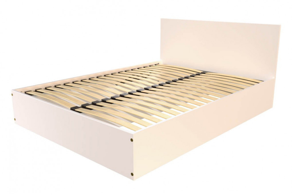 Letto 2 posti contenitore con testiera in legno - 140x200