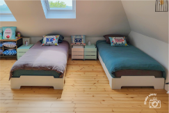 Lit Empilable 80x200 - 1 place en Bois Massif