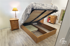 Bettkasten 2 Sitzer aus Massivholz robust -160x200