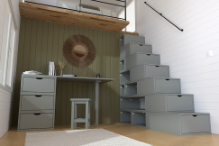 Staircase with storage 175 cm