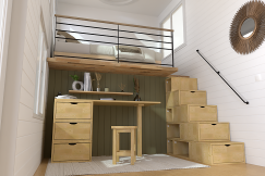 Staircase with storage 125 cm