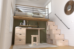 Staircase with storage 125 cm
