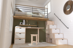 Staircase with storage 125 cm