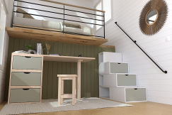 Scaffale a scala altezza 100 cm