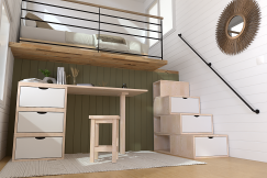 Staircase with storage 100 cm