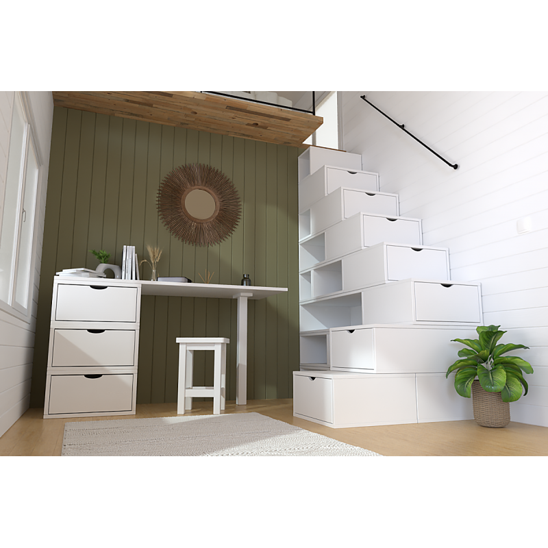 Block Storage Staircase 200cm wood | ABC Meubles Block Storage Staircase 200cm wood | ABC Meubles