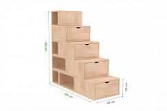 Staircase with storage 125 cm