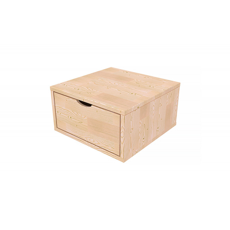 Cubo almacenaje de madera 50x50 cm + cajón