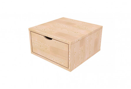 Cube de rangement bois 50x50 cm + tiroir