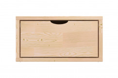 Cube de rangement bois 50x50 cm + tiroir