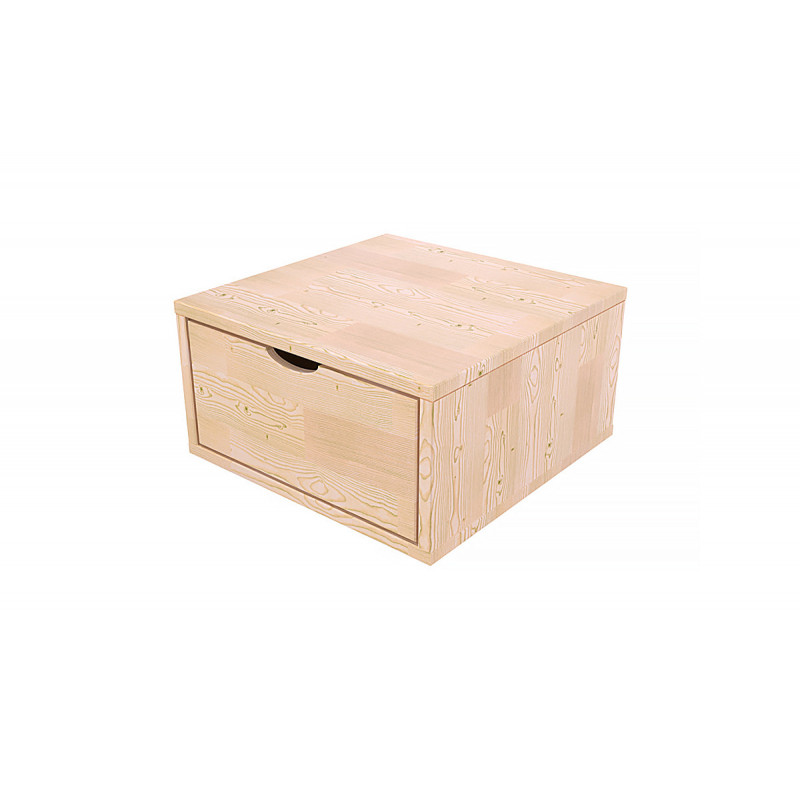 Cubo almacenaje de madera 50x50 cm + cajón