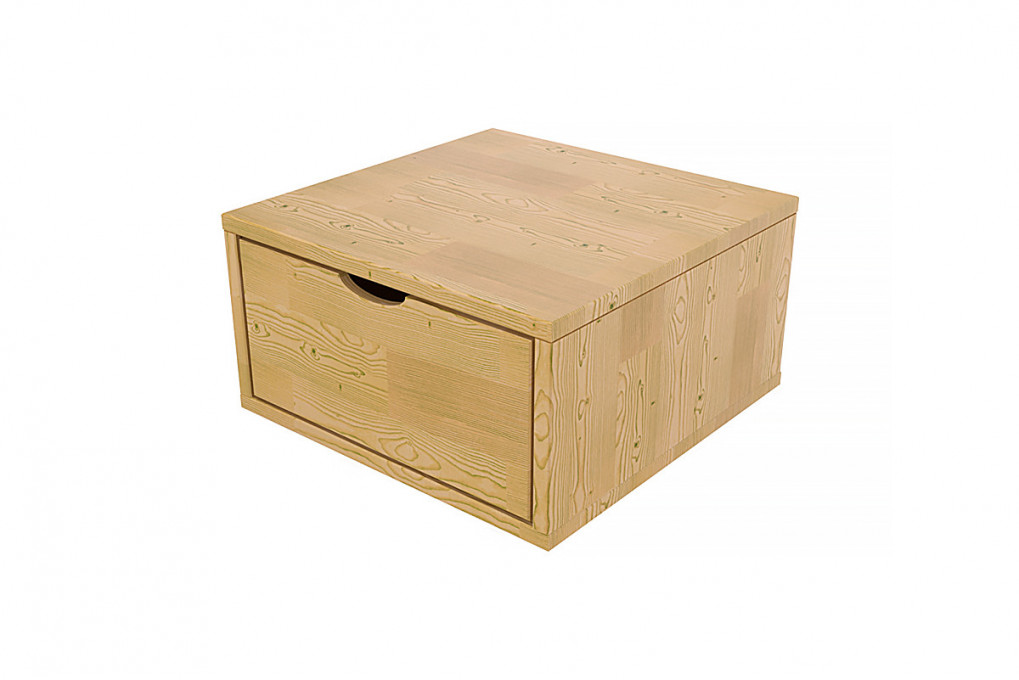 Cubo almacenaje de madera 50x50 cm + cajón