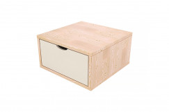 Cubo almacenaje de madera 50x50 cm + cajón