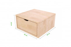 Cubo portaoggetti 50x50 cm + cassetto