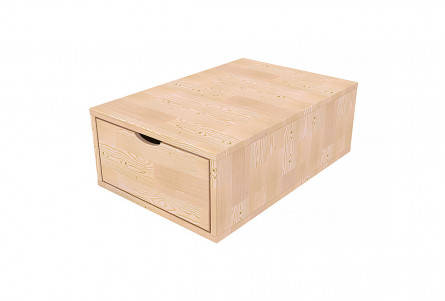 Cube de rangement bois 75x50 cm + tiroir