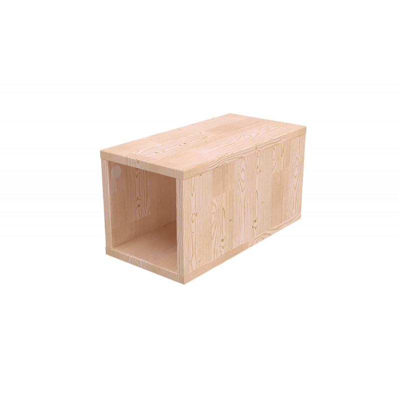 Cube de rangement bois 25x50 cm