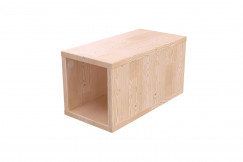 Cube de rangement bois 25x50 cm