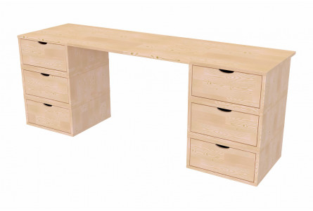 Escritorio madera 6 cajones cubo