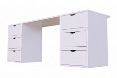 Scrivania legno 6 cassetti a cubo