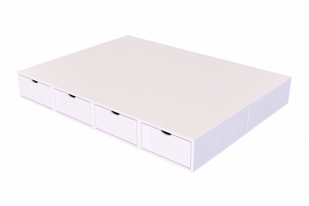 Doppelbett mit stauraum Cube - 140x200