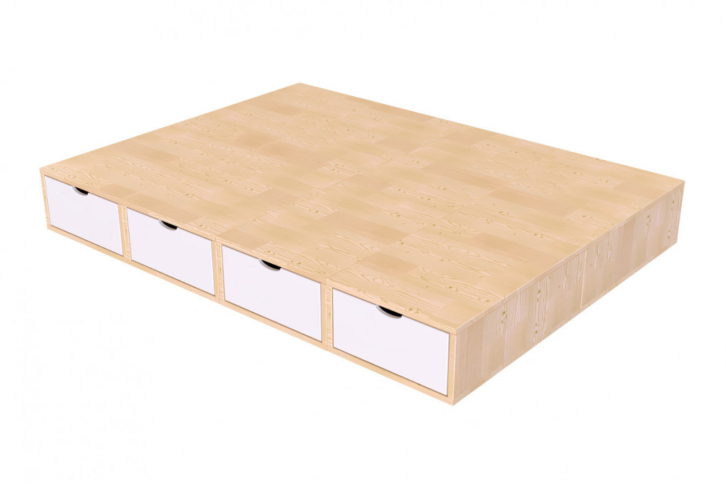 Doppelbett mit stauraum Cube - 140x200