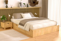 Doppelbett mit stauraum Cube - 140x200