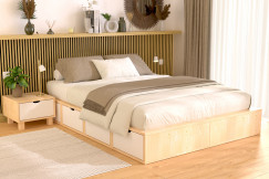 Doppelbett mit stauraum Cube - 140x200