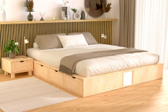 Letto matrimoniale con contenitore Cubo - 160x200