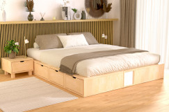 Letto matrimoniale con contenitore Cubo - 160x200