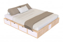 Letto matrimoniale con contenitore Cubo - 160x200