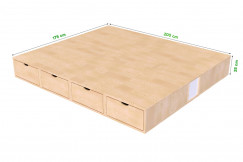 Letto matrimoniale con contenitore Cubo - 160x200