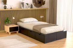 Bett mit Schubladen 90x200 Würfel