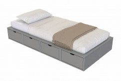 Lit 1 place avec rangement 90x200 Cube