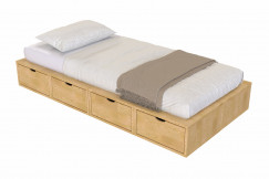 Single bed with drawer 90x200 Cube