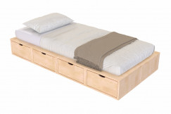 Bett mit Schubladen 90x200 Würfel