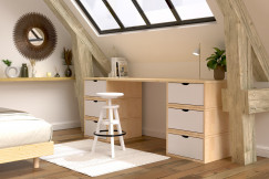 Tabouret de bar bois à vis