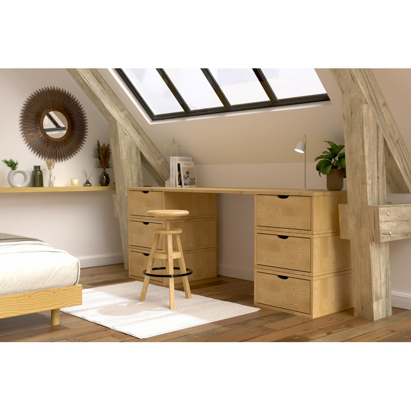 Tabouret de bar bois à vis | ABC Meubles