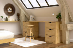 Tabouret de bar bois à vis